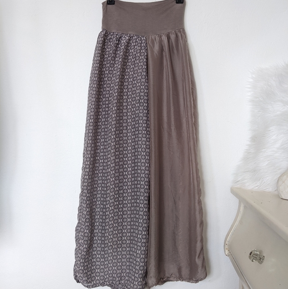 Yogui|Bohemian Wide leg Silk pants made in Italy  6 - Picture 12 of 13